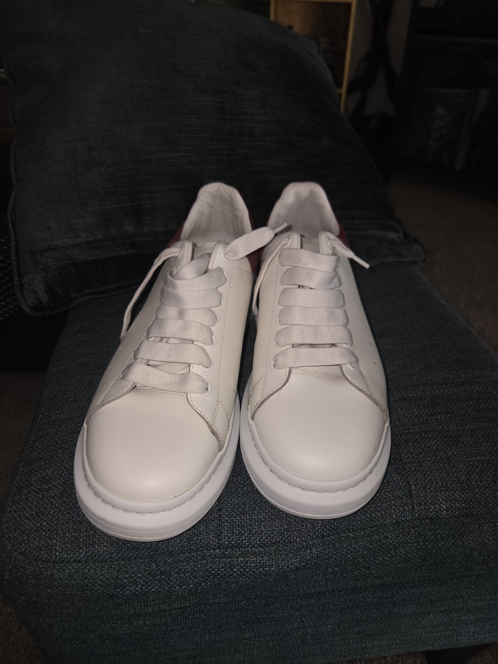 Alexander McQueen Oversized Sneaker White Burgundy & Red